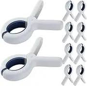 MAGICLULU Sturdy Quilt Hanging Clips 10 Pack Windproof Clothespins Multipurpose Bed Sheet Clips for Balcony Non-Slip Blanket Clamp