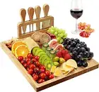 Bamboo Cheese Board Cheese Platter Cheese Tray Charcuterie Boards Knife Set