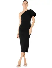 [Montique] Carter Scuba Midi Dress in Black