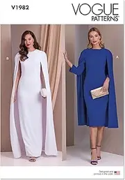 [VOGUE PATTERNS] V1982B5 Misses' Dresses B5 (8-10-12-14-16)