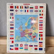 Europa- Europe Map-Larsen-70 Pieces-Educational Puzzle/Toy-New & Sealed