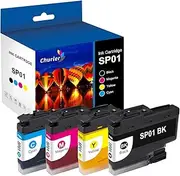SP01 SP-1 Sublimation Ink Cartridge SP01 BK SP01CS SP01MS SP01YS Ink Cartridge High Yield Compatible for Brother SP01 SP-1 Printers (4-Pack)