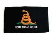 Black Gadsden Don't Tread on me Tea Party 3x5 Flag House banner grommets Trump