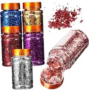 CANIGHT Gold Foil Flakes Nail Art Kit 30g Each Easy to Use Flakes for Nails Resin Craft Greeting Cards Decor