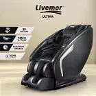 Livemor 3D Massage Chair Electric Recliner SL-track Zero Gravity Massager Delmue