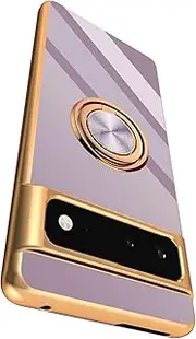 ELEPIK 6D-Stand Series for Google Pixel 8 Case with Ring Holder Kickstand, [Military Grade Drop Protection] Slim Phone Case, 6.7 Inch, Purple