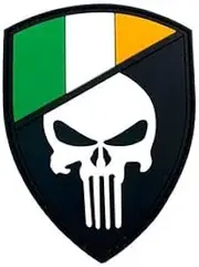 Patch Nation Ireland Irish Flag Skeleton Airsoft Paintball PVC Velcro Patch Cosplay Patch
