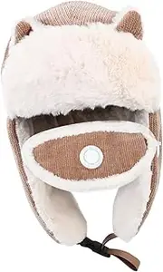 [WOFASHPURET] Thick Hat Beret Hat Women Waterproof Cap Cap Khaki Acrylic