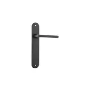 Iver Baltimore Door Lever Handle on Oval Backplate Matt Black