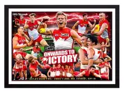 Framed 2024 Sydney Swans AFL Grand Final Poster - Isaac Heeney - 84cm x 59.5cm