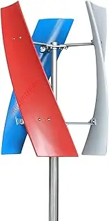 Vertical Wind Turbine Generator 12V 24V 6000W Portable Wind Power Turbine Maglev Generator 3 Blades with Charge Controller for Home Camping