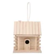 New Hanging Wooden Bird Nests House Nesting Box Birdhouse Accessories For Parro