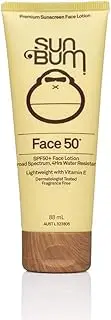 Sun Bum Original SPF 50 Sunscreen Face Lotion | Vegan and Reef Friendly (Octinoxate & Oxybenzone Free) Broad Spectrum Fragrance-Free Moisturizing UVA/UVB Sunscreen with Vitamin E | 3 oz, 88 ml