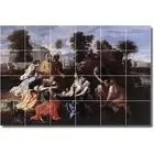 Nicholas Poussin Mythology Tile Mural PT06758. 48 x 32 (24) 8x8 tiles