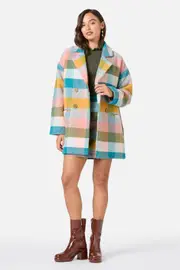 Mandy Pastel Check Coat