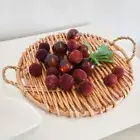 Food Plate Handwoven Rattan Basket Rattan Threads Basket