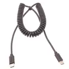 For Galaxy Z Flip/3/4/5 USB-C to TYPE-C Coiled Cable Fast Charger Cord Power