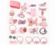 24Pcs Children'S Hair Ornament Set Girl'S Butterfly Tie Cartoon Clip Headdress Set - C