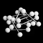6 Solid White Tongue Rings Body Jewelry Barbells 14g 3/4" 18mm