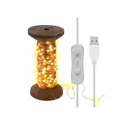 Goobay 15m Battery-Operated Warm White LED Fairy Light Chain Yarn Bobbin Large