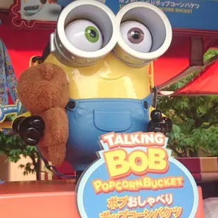 【現貨】日本大阪環球影城限定 會說話BOB抱小熊 必買爆米花桶 minion 神偷奶爸 小小兵