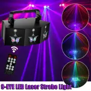 9-EYE Laser Projector RGB DMX Strobe Stage Light LED Bar DJ Disco Party Lighting