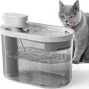 Mudvime Wireless & Rechargeable Battery Operated Cat Water Fountain, Ultra Quiet Cordless Pet Drinking Fountain with Motion Sensor, 74oz/2.2L Automatic Cat Water Dispenser, Cats Inside and Outdoor Use