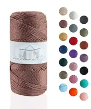 , Polyester Macrame Cord 2mm x 125 Yards (375 feet) 2mm 1 skein Copper