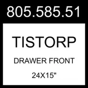 IKEA TISTORP Drawer Front Brown Walnut Effect 24x15" 805.585.51