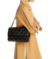 Tory Burch Fleming Soft Convertible Shoulder Bag NWT Black