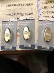 3XWireless Battery Powered Doorbell Push Button No Wiring Lights up when Pressed