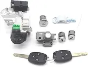 Complete Lock Set Ignition Switch Door Lock Barrel Trans 2 Keys with 46 CHIP, for Accord, 2008-2011 Car Door Lock Latch