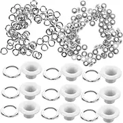 [Healvian] 100pcs Grommet Kit Durable Eyelets for Shoes Bags and Curtains Seamless Design Easy to Use Grommets with Punching Tools for Tailor Shops and Home Crafts
