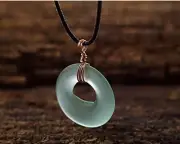 Wire-Wrapped Melted Cola Bottle Pendant Necklace - Eco Friendly Recycled Bottle