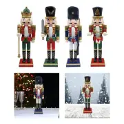 Traditional Wooden Nutcracker Ornament Figurine Craft Sculpture Christmas Decor