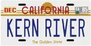 Merle Haggard Kern River California 1985 License plate