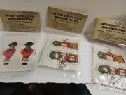 LOT 3 NOS VINTAGE SHACKMAN-Antique-Replica-Stuffed-Doll-Cloth Miniature-Patterns