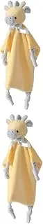 RORPOIR 2pcs Bibs Pacifier Saliva Towel Towel Soothing Towel Newborn Towel Newborn Soothing Towel Teething Toy Towel Crystal Velvet Yellow