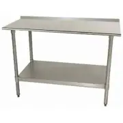 Advance Tabco 30"x24" S/s Work Table 1.5" Riser 18 Gauge Galvanized Shelf