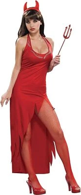 Jeweled Temptress Devil Satan Lucifer Red Fancy Dress Up Halloween Adult Costume