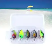 5 Pcs Fishing Grub with Carrying Box Environmentally-friendly Lures