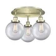 Innovations Lighting 916-3C-12-20 Canton Flush Canton 3 Light - Brass