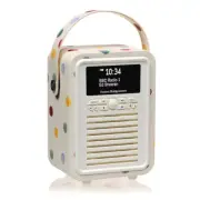 VQ Retro Mini DAB/FM Emma Bridgewater Polka Dot Radio+Bluetooth -VQMINIEBPD