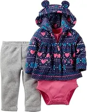 [Carter's] Carters Baby Girls' Fair Isle 3-Piece Cardigan Set (3 Months)