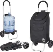 Dbest Products Trolley Dolly Black Foldable Shopping Cart for Groceries