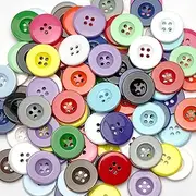 Libiline 100pcs Mix Lots Solid Resin Button 4 Holes Craft Clothe Sewing Wholesale (Multi-Color, 3/4"(20mm))