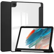 Clear Back Cover For Samsung Galaxy Tab A9+, Pu+tpu+acrylic Tablet Case With Pen Slot
