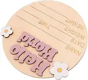 BIUDECO Nursery Newborn Sign Shower Decor Custom Names Milestone Wood Photo Prop for Photography