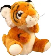 Soft Tiger Puppet for Role Play, Finger Puppet for Preschool Learning, Brown