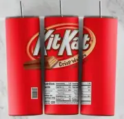 KIT KAT 20oz Skinny Insulated Travel Tumbler Lid Straw